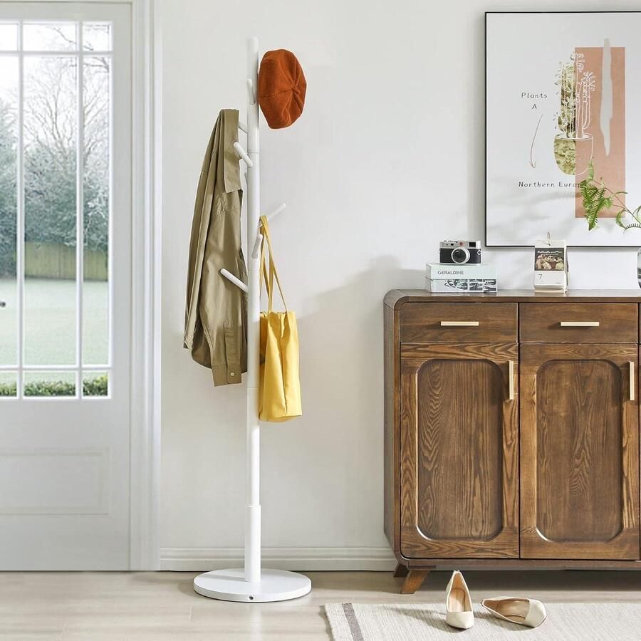 Kapstok op standaard in boomvorm met 8 haken Ruimtebesparend en stijlvol voor woonkamer en hal - Foto 3