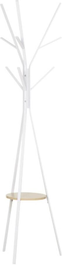 Kapstok staande kapstok halkapstok wit metaal 45x45x180cm voor orde in de gang