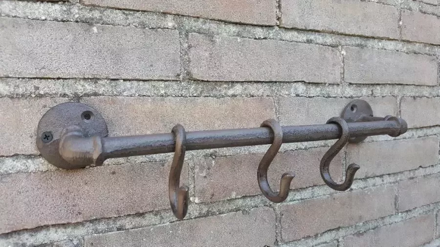 Kapstok Triton M Gietijzer Roestbruin 40 x 7 5 x 8cm Sommerfield