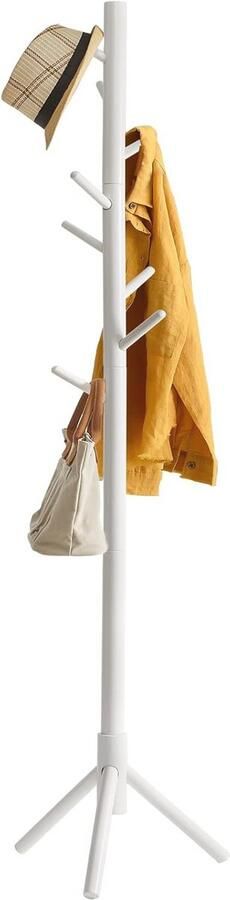Kapstok van massief hout met 8 haken Vrijstaande kledingstandaard in boomvorm voor jassen en tassen