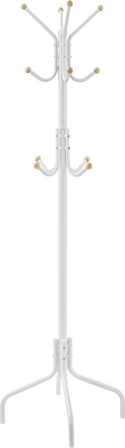 Rootz Living Rootz Kapstok van wit staal Kledingstandaard Kledingorganizer Max. belasting 5 kg 55 cm x 180 cm x 55 cm