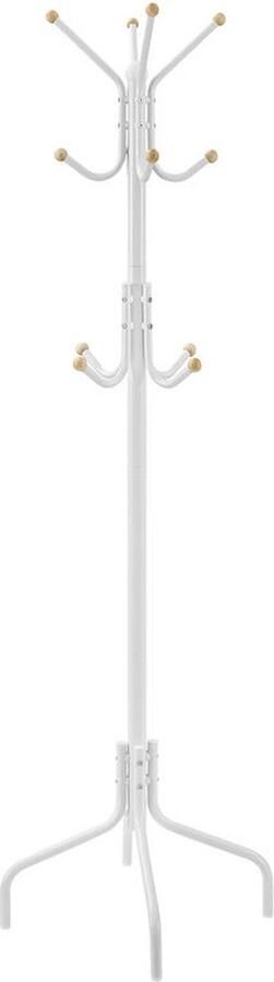 Rootz Living Rootz Kapstok Metalen Kapstok Metalen Kapstok Met Haken Moderne Hoeden En Kapstok Minimalistische Kapstok Wit 55 x 55 x 180 cm