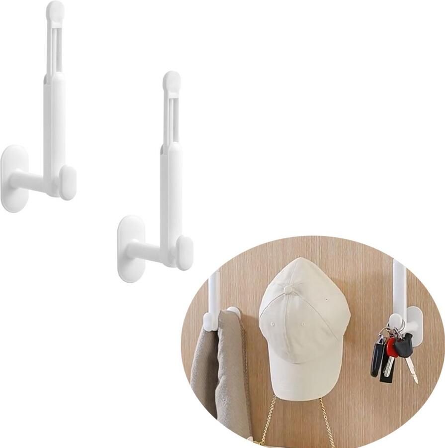 Waterdichte Haken Voor Keuken En Badkamer telescopisch verstelbaar kledingopbergsysteem Wandgemonteerde kapstok Wandhaken Voor het ophangen van kledinghaken in de hal hoedenhaken kledingrek wandgemonteerde kapstok