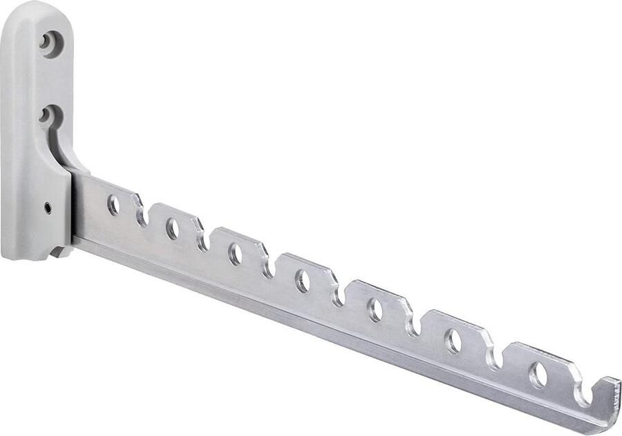 Kapstok wandmontage opbouw garderobebehaak ALISA 330 mm lengte aluminium zilver vouwhaak kleerhanger balkon kasten