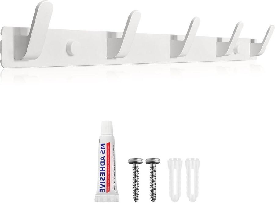 Kapstok Wandmontage Roestvrij staal Heavy Duty kapstok met 5 haken