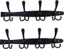 Kapstokhaken aan de muur kapstokhaken voor muur kapstokhaken rek roestvrijstalen kapstokken kapstokhaak wandhaken haken jas (zwart 2 stuks) - Thumbnail 1