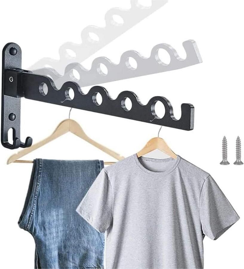 Kapstokhaken inklapbaar kledingstang inklapbaar voor wandmontage inklapbaar voor slaapkamer wasruimte badkamer balkon