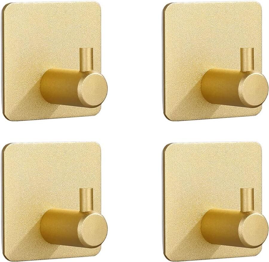 Zelfklevende Haken 4 Stuks Sterke Kapstokhaken en Wandhaken voor Badkamer en Keuken