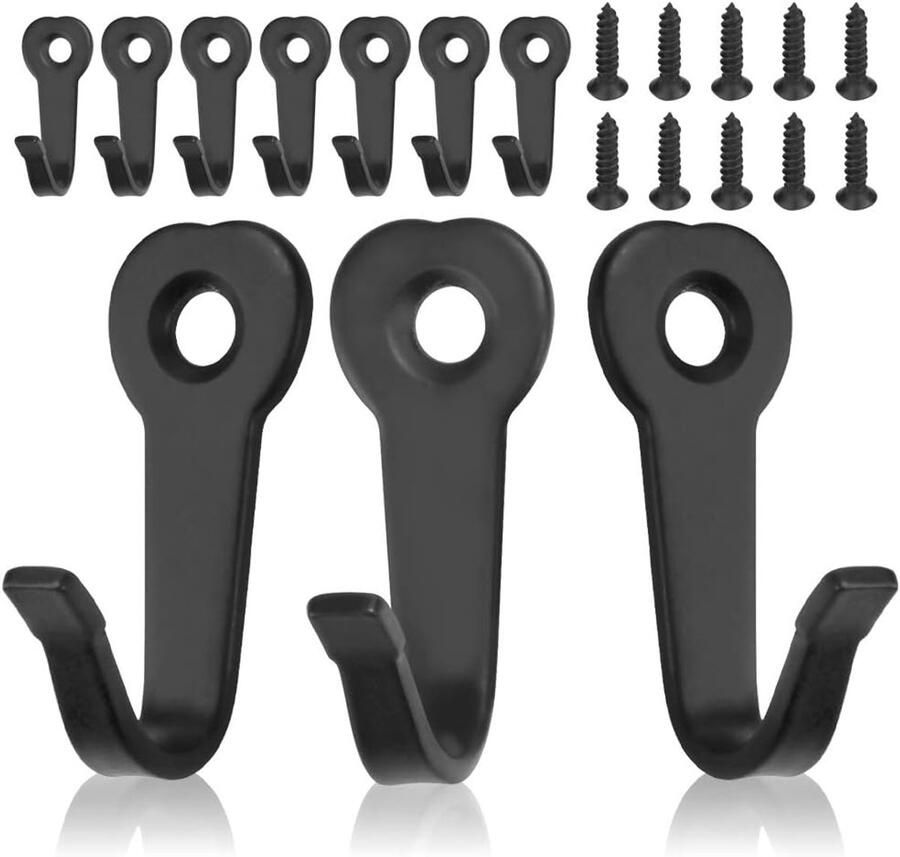 Kapstokhaken -wandhaken-10pcs Black Wall Mounted Coat Hooks