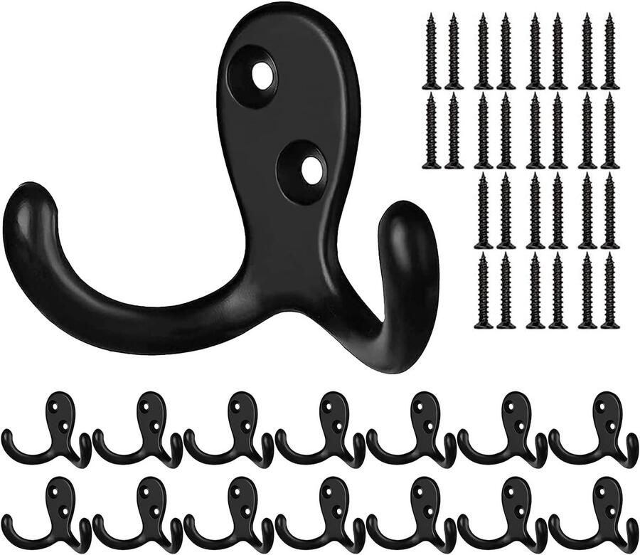 Kapstokhaken -wandhaken -Black Coat Hooks
