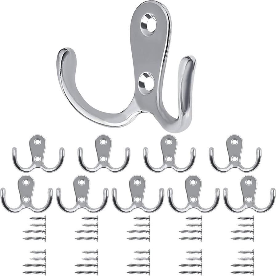 Kapstokhaken -wandhaken- Double Hooks Wall