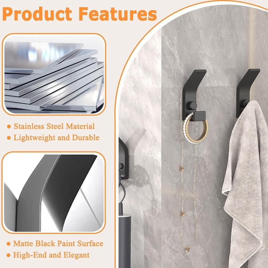 Kapstokhaken -wandhaken-Double Wardrobe Hooks Metal