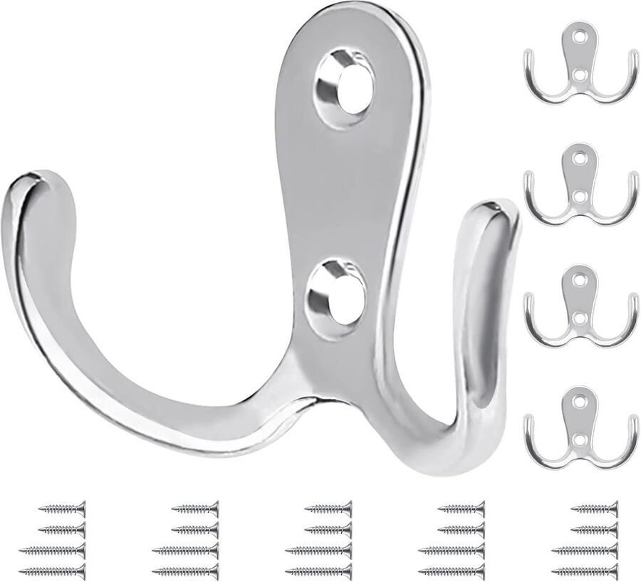 Kapstokhaken -wandhaken Hooks Silver Wardrobe