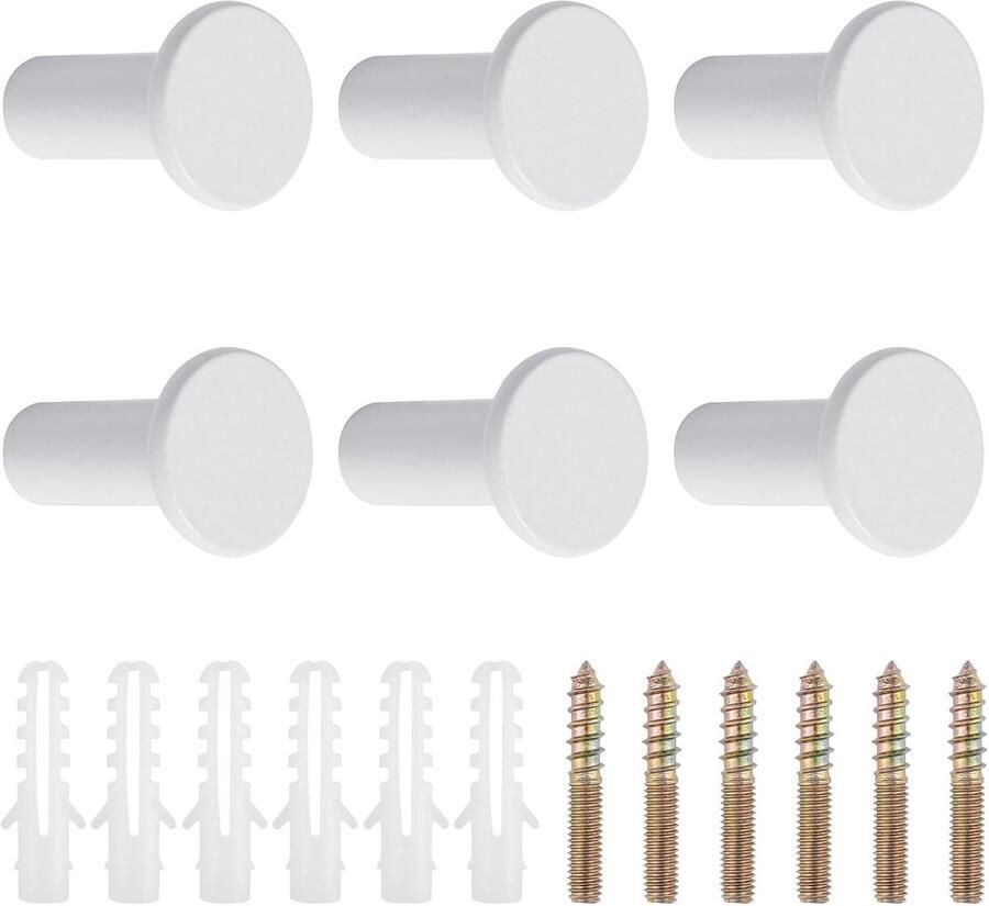Kapstokhaken -wandhaken -Metal Coat Hooks- 6 Pcs