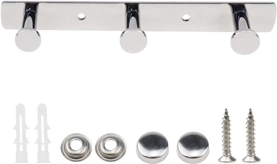 Kapstokhaken Wandmontage Roestvrij Staal Badkamer Deurhaken 304 Kapstokken voor Badjassen Handdoek Sokken Hoeden Kleding