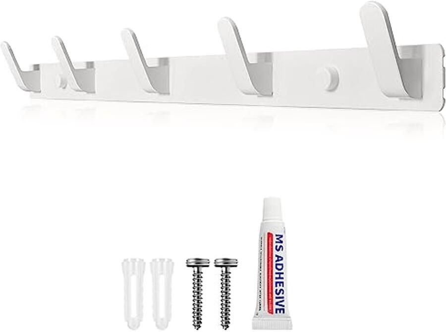 Kapstokken Wandmontage Roestvrij Stalen Heavy Duty Kapstok met 5 Haken