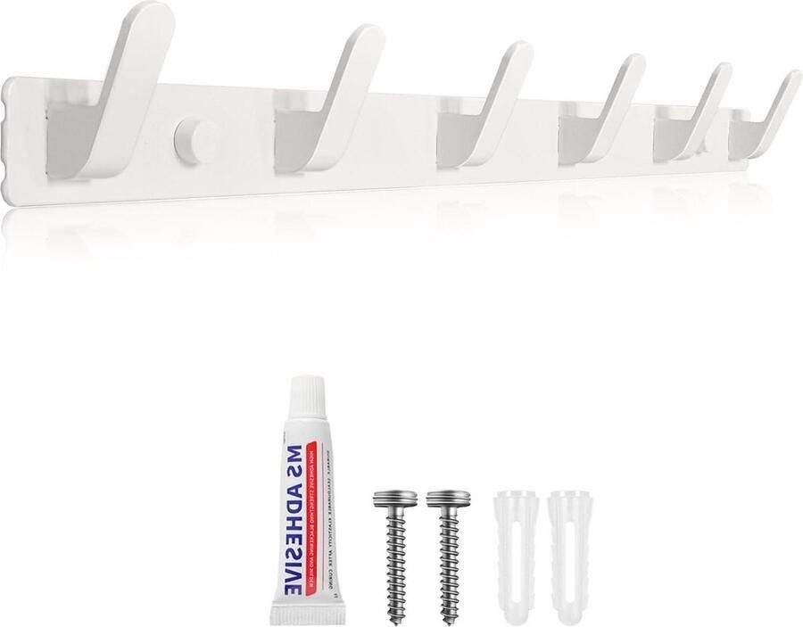 Kapstokken Wandmontage Roestvrij stalen kapstokken voor muur Heavy Duty kapstok met 6 haken Koop Nu! Kapstok