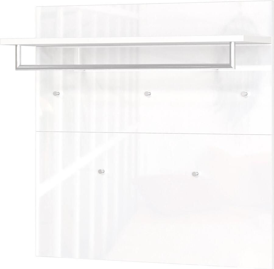 Kapstokpaneel Montreal Wit Montreal Wit 5 haken Breedte 97 cm Diepte 30 cm Hoogte 96 cm