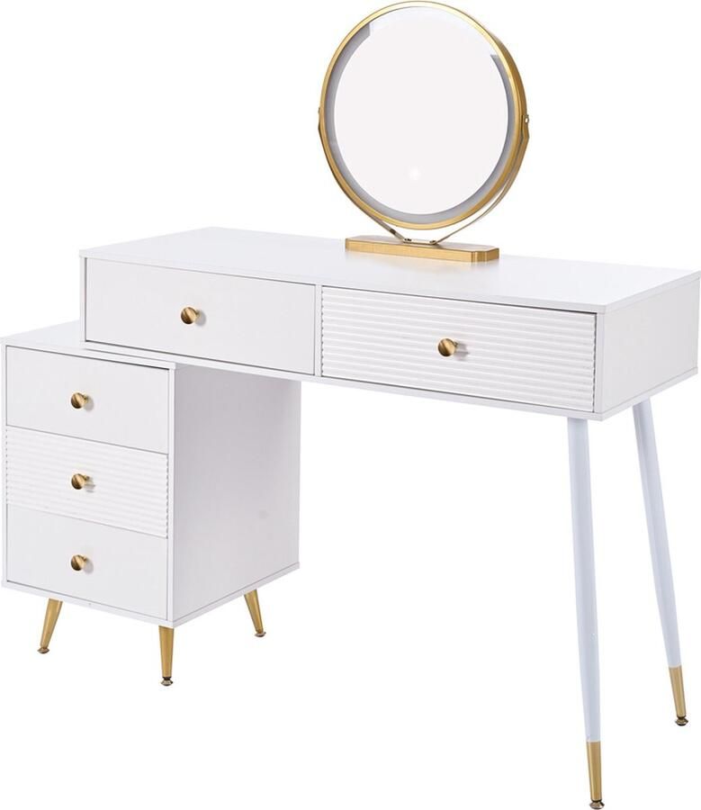 Zonder merk Gotagee Kaptafel kast make-uptafelset spiegel kaptafel met zijkast