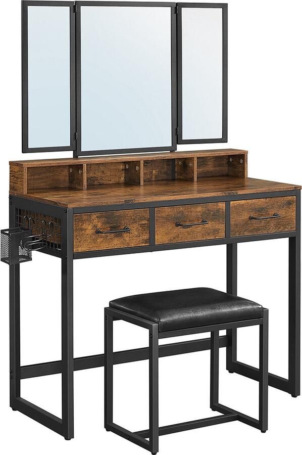 Kaptafel – Met 3 –delige inklapbare spiegel