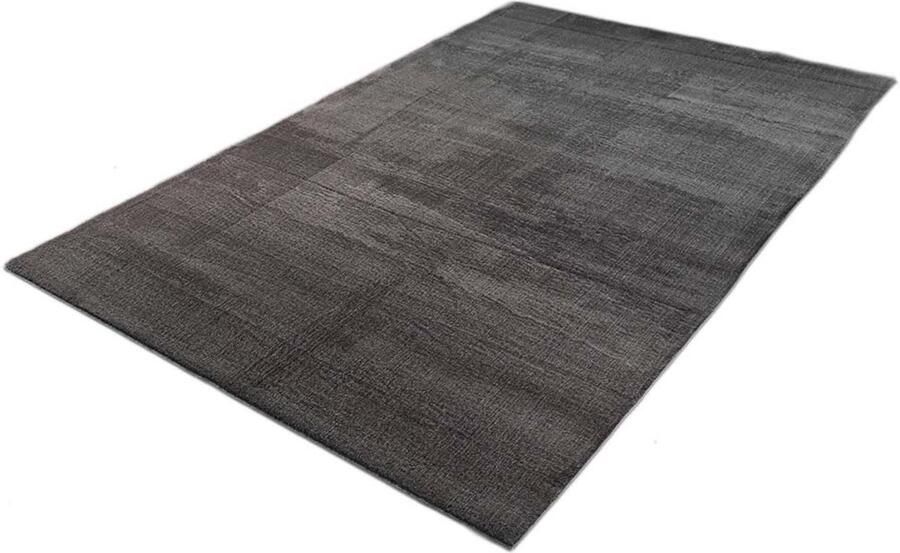 Karpet24 Loft – Luxe Fluweelzacht Effen Vloerkleed in Antraciet Modern & Stijlvol-300 x 400 cm