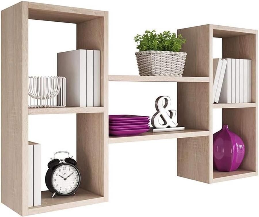 Kassi Wandrek boekenkast ideaal voor huis & kantoor 1 stuk Sonoma eiken 60 x 102 cm