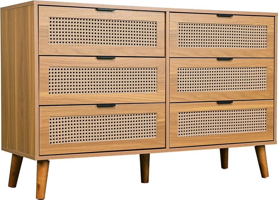 Zonder merk Gotagee Kast hoog dressoir opbergvakken ladekast zijtafelkast