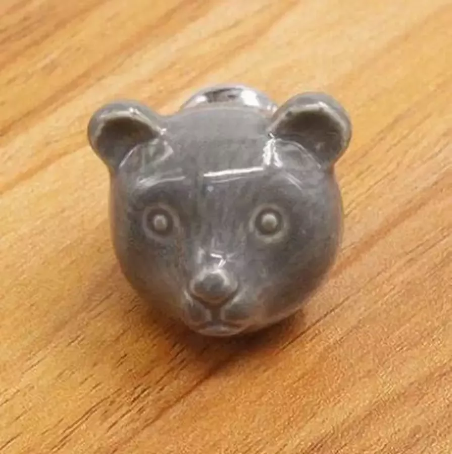 Kast knop Beer grijs handgreep meubelknop handvat