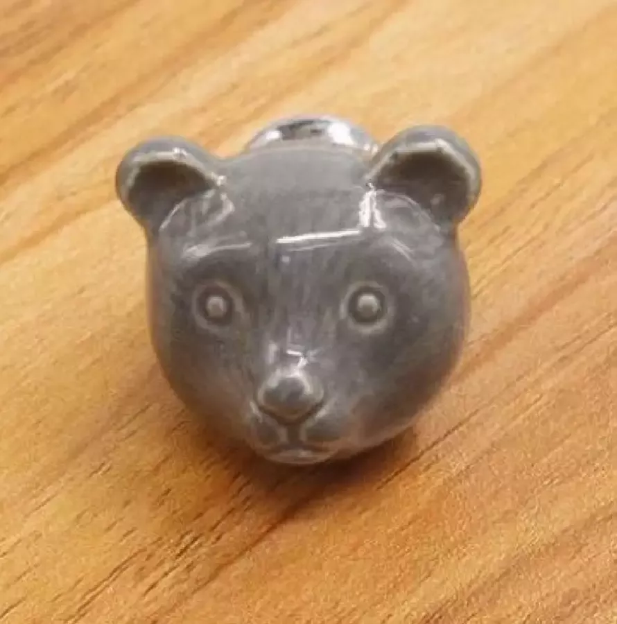 Kast knop Beer grijs handgreep meubelknop handvat