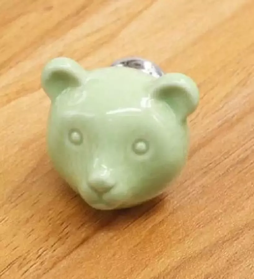 Kast knop Beer groen handgreep meubelknop handvat