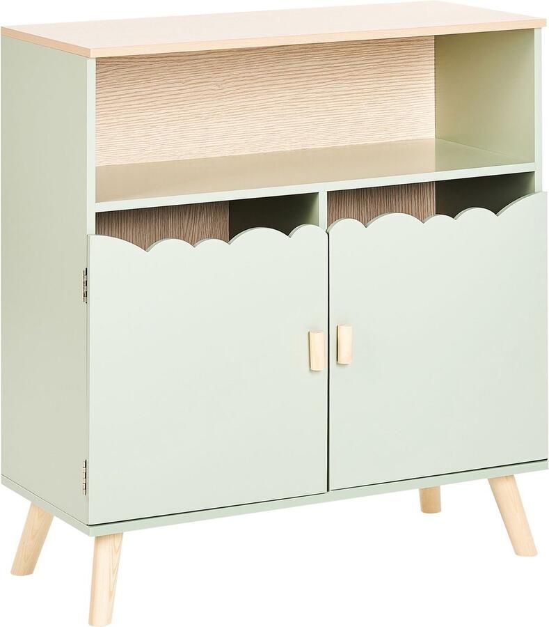 Beliani LACKEY Dressoir 2 deuren Lichtgroen MDF