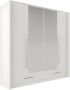 Vente-unique Kast met 2 deuren en 2 laden met spiegel en LEDs L. 210 cm Wit SINALIA L 210 cm x H 221 cm x D 67 cm - Thumbnail 2