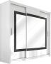 Kast met 3 schuifdeuren met spiegel L. 250 cm wit AUTLAN L 250 cm x H 215 cm x D 61 cm - Thumbnail 2