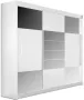 Kast met 2 schuifdeuren met spiegel L. 250 cm Wit ROVINJA L 250 cm x H 215 cm x D 61 cm - Thumbnail 1