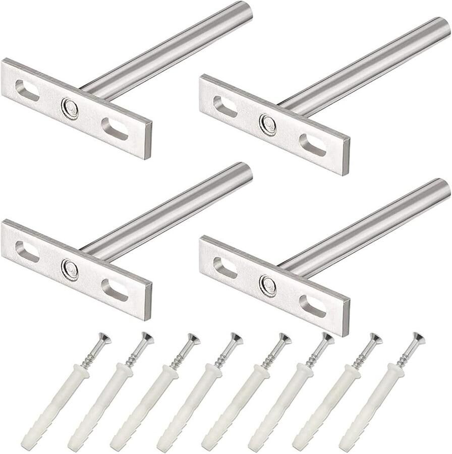 Kast meubels verbindende stuk plank ondersteuning T-vormige onzichtbare houten beugel wand vaste plank ondersteuning 4 stuks