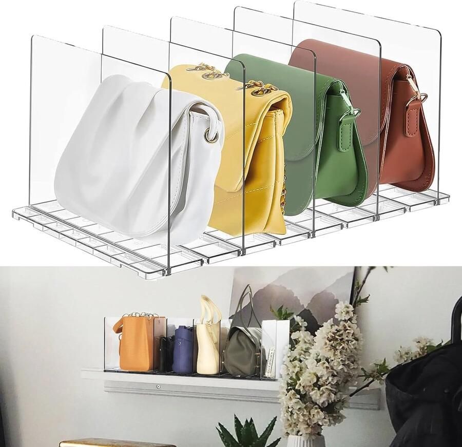 Kast Plank Verdelers Verstelbare Plastic Handtas Tas Kleding Divider voor Opbergruimte