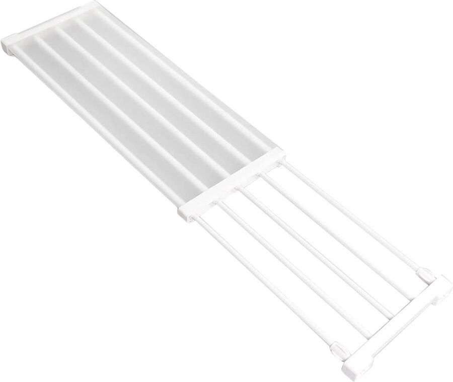 Allecto Plus Kastspanrek Organizer voor Kledingkast Uitbreidbaar DoehetZelf Kastverdeler Nagelvrij Opbergrek 75-120 cm Lengte 295-472 Inch Ruimtebesparend