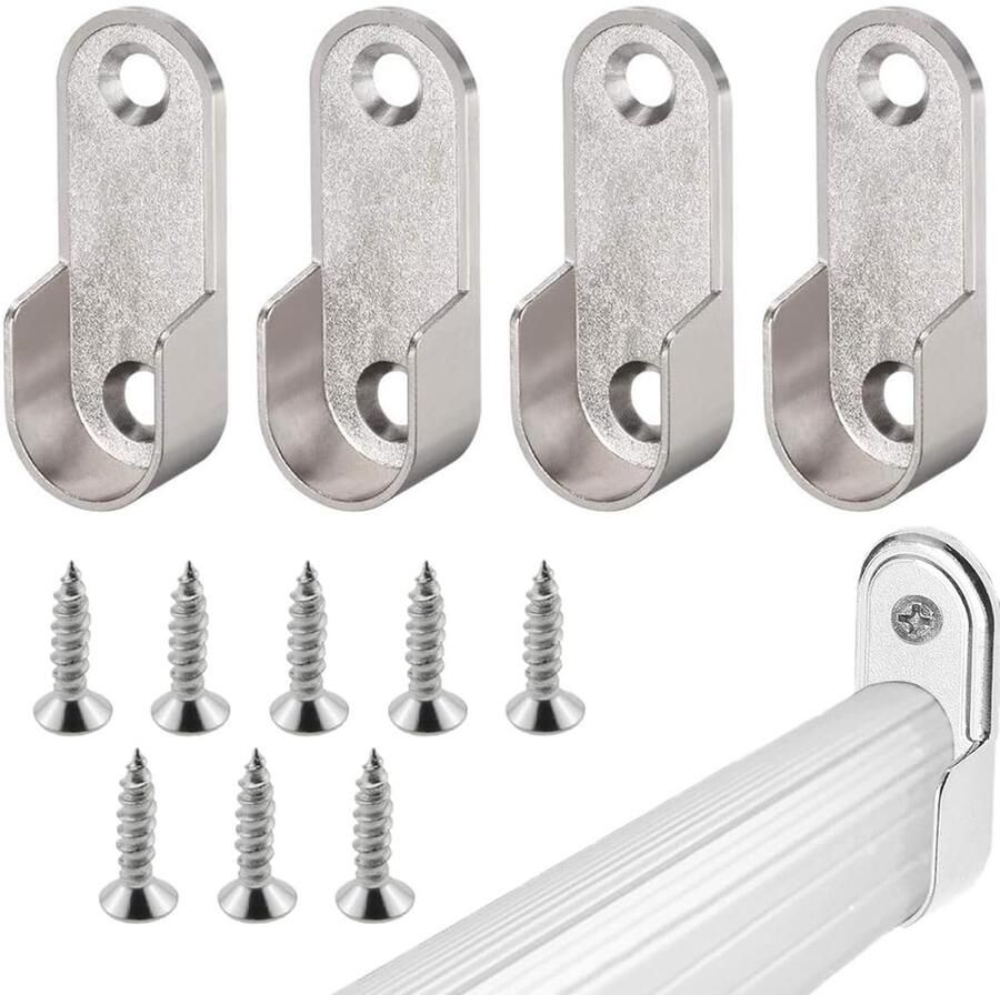 4stuks Buis Houders 16mm voor Kast Rods Interieur Accessoires voor Kasten