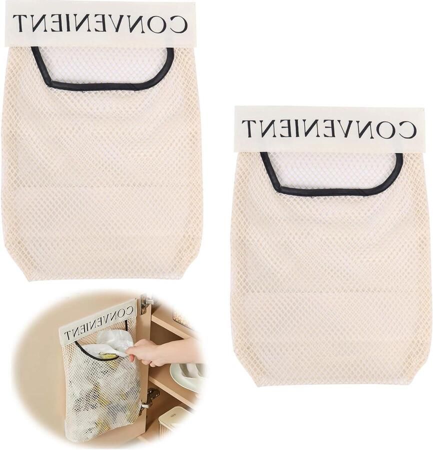 Kastdeur-organizer zelfklevend wandrek geschikt voor keuken badkamer 2 stuks