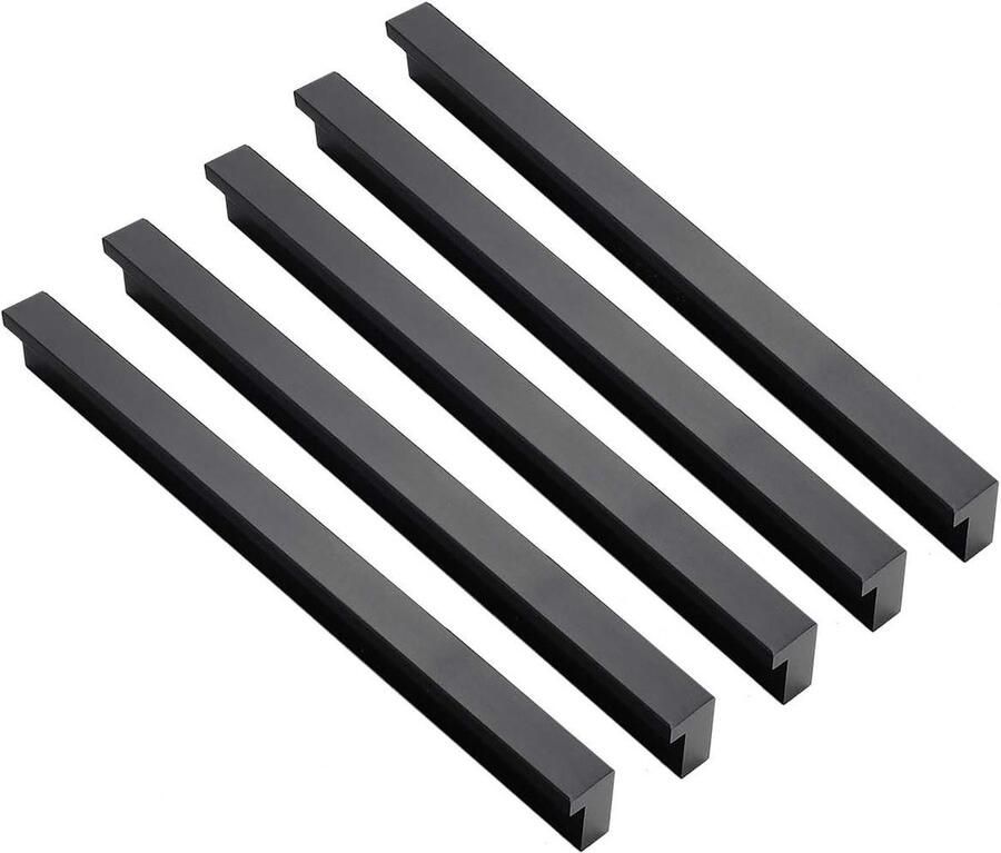 Kastgreep zwart aluminiumlegering 10 stuks boorgatafstand 224 mm keukengreep ladegrepen cabinet handle black