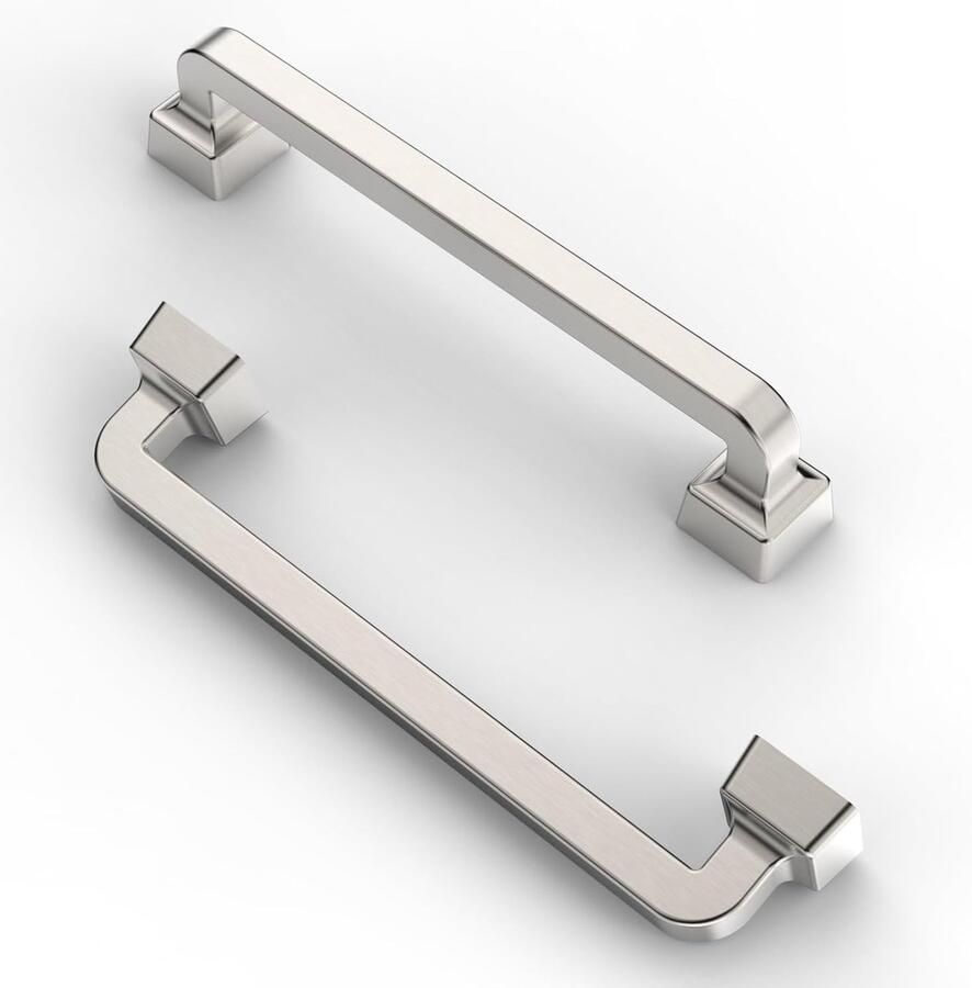 Kastgrepen 10 stuks Geborsteld satijn-nikkel Boorgatafstand 128 mm