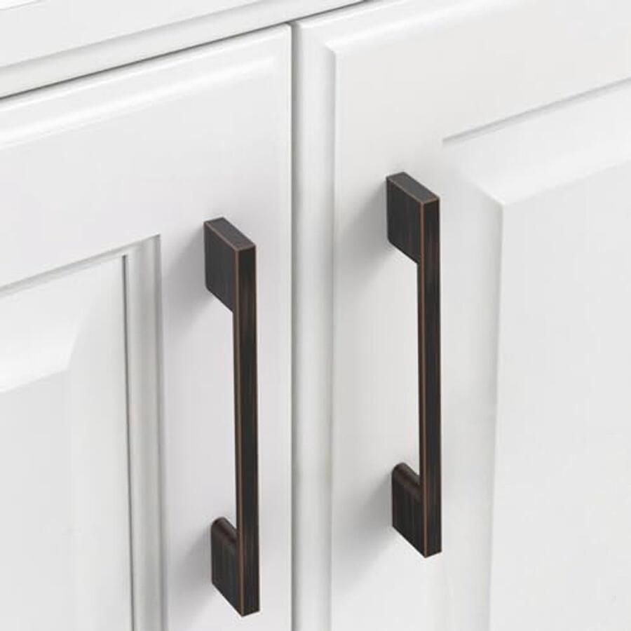 Kastgrepen 10 stuks Oliegewreven Brons Gatafstand 128 mm voor Keukenkasten en Meubels