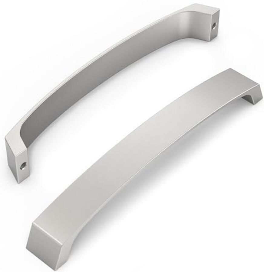 Kastgrepen 192 mm Geborsteld Satijn-Nikkel Meubelgrepen voor Keukens en Meubels 10 Stuks