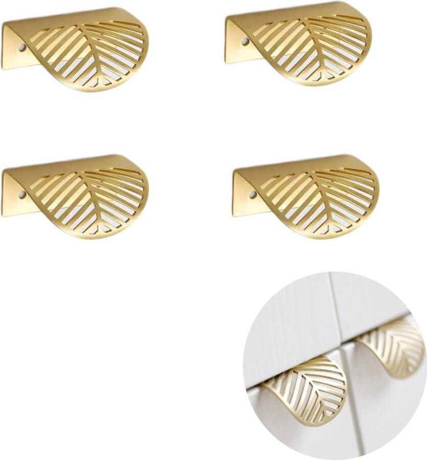 Kastgrepen 4 stuks goudkleurige meubelgrepen kastgrepen moderne keukengrepen te gebruiken voor verschillende meubels zoals laden kasten