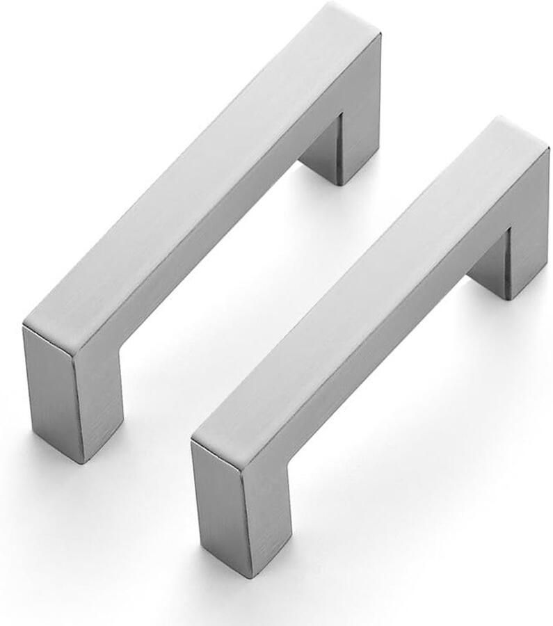 Kastgrepen 76 mm 20 stuks Roestvrij staal Zilver