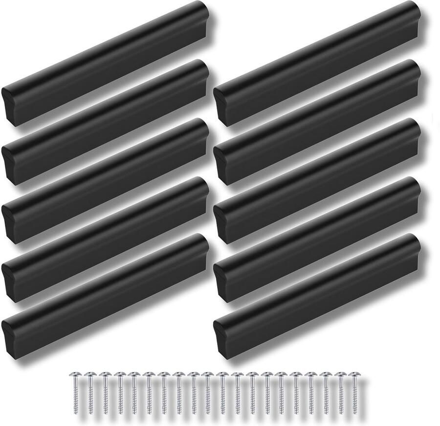 Kastgrepen elegante afwerking 10 stuks zilver of matzwart