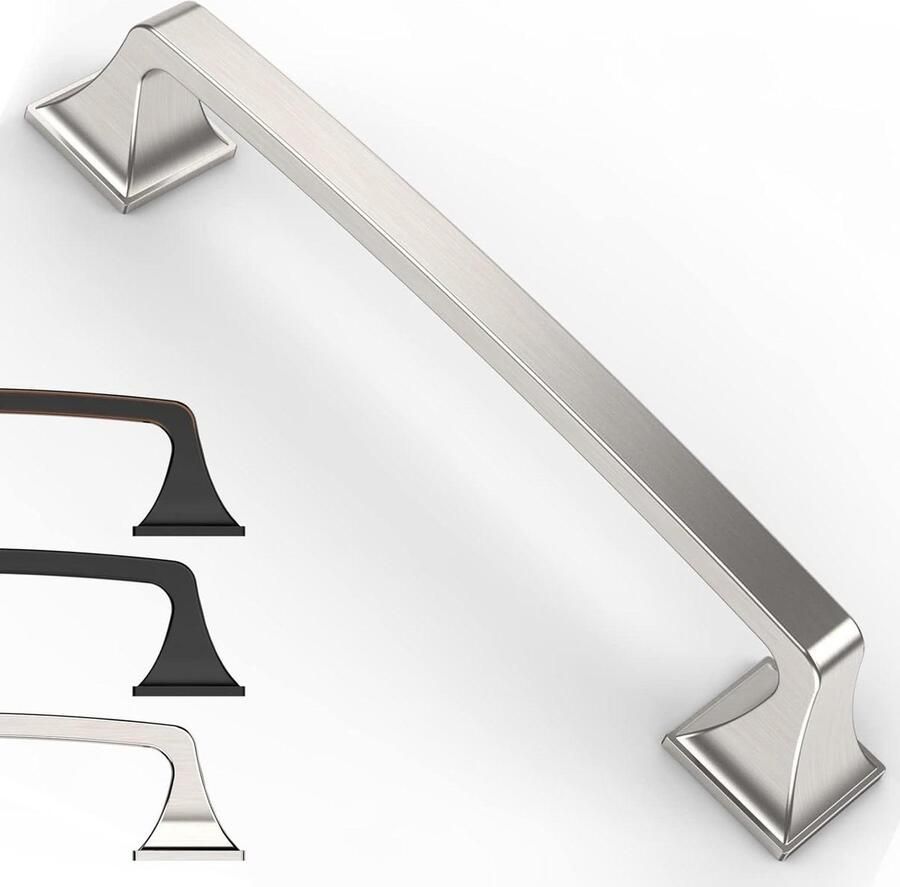Kastgrepen geborsteld nikkel 10 stuks gatafstand 128 mm voor keukenkasten zinklegering meubelgrepen keukengrepen handgrepen meubels keukenkast kastdeurgrepen