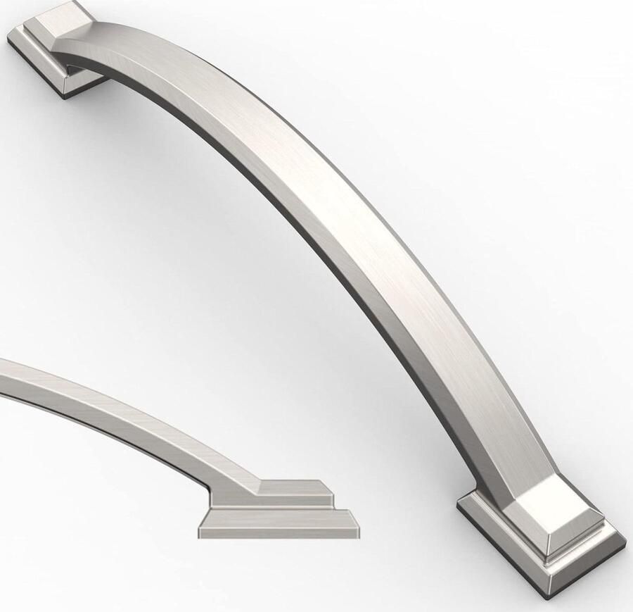 Kastgrepen geborsteld nikkel 10 stuks gatafstand 128 mm zinklegering keukengrepen meubelgrepen keukenkast meubels kastdeurgrepen EU0047