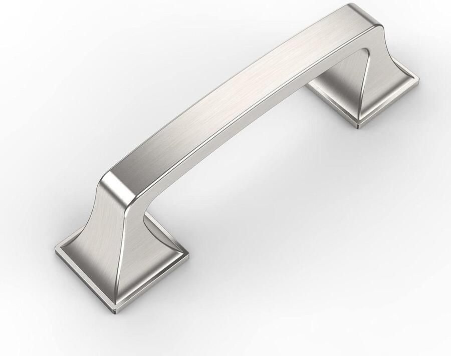 Kastgrepen geborsteld nikkel 10 stuks gatafstand 76 mm keukenkasten zinklegering meubelgrepen