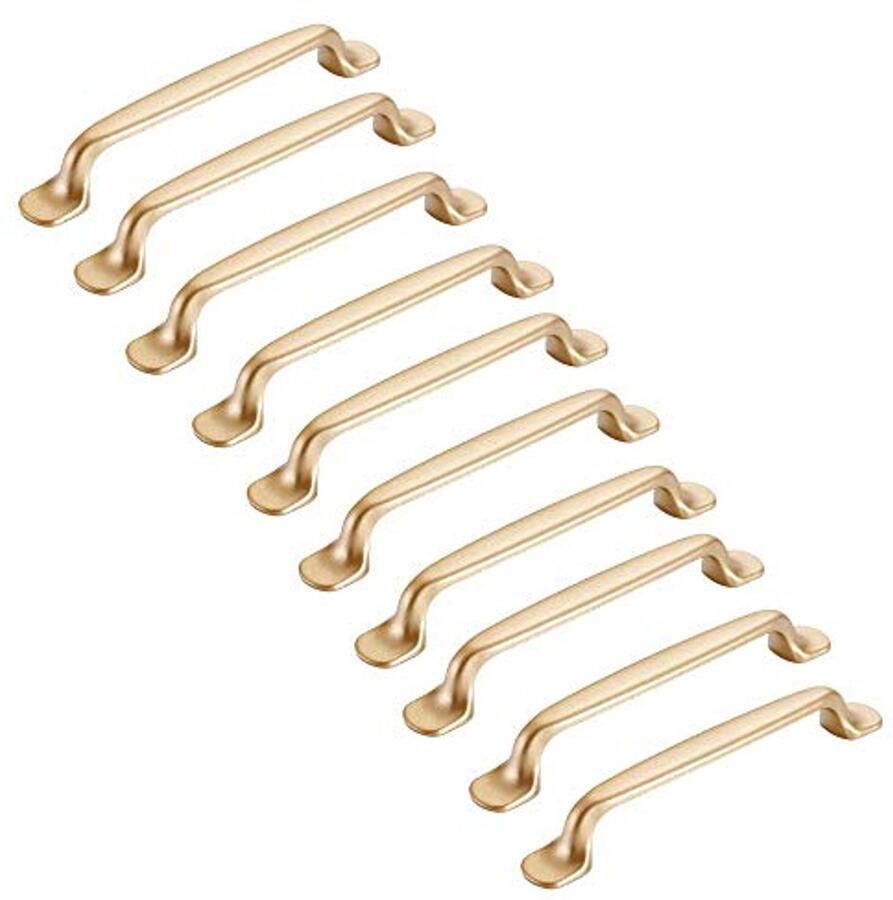 Kastgrepen Goud 128 mm 10 Stuks Meubelgrepen voor Keuken en Deurkasten